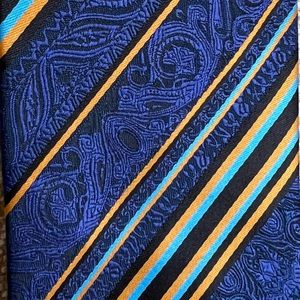 Vintage Men’s Gianfranco Italy Navy Blue Necktie 60”L x 3 ⅜” W